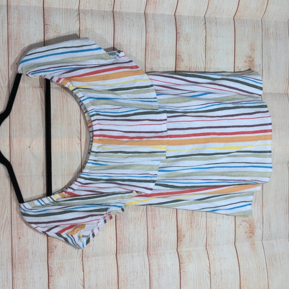 Torrid Striped Textured Off Shoulder Top